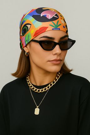 دستمال گردن رنگی زنانه پلی استر NOTHING - کد 929959576