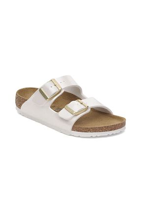دمپائی سفید زنانه پاشنه تخت Birkenstock - کد 931455560