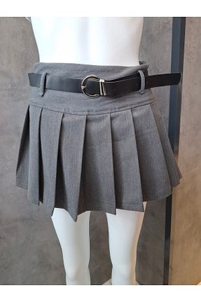 دامن طوسی زنانه پنبه ای Crep - کد 931448158