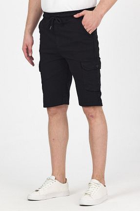 شلوارک و برمودا مشکی مردانه اسلیم فیت DAMGA JEANS - کد 931318852