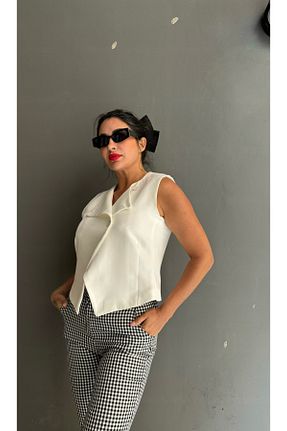 جلیقه سفید زنانه رگولار Butik - کد 931471332