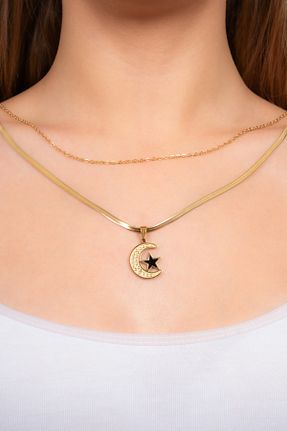 گردنبند استیل ( فولاد ) رنگی زنانه استیل (فولاد) Finesa Jewelry - کد 897018499