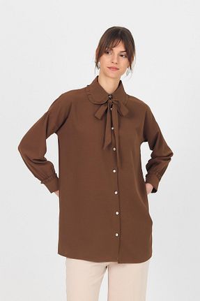 تونیک قهوه ای زنانه بافتنی Rays - کد 931476073