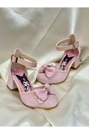 کفش مجلسی صورتی بچه گانه پاشنه ضخیم Görkem bebe ayakkabı ve tekstil - کد 928519504