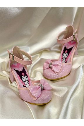 کفش مجلسی صورتی بچه گانه پاشنه ضخیم Görkem bebe ayakkabı ve tekstil - کد 928519504