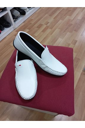 کفش کلاسیک سفید مردانه چرم مصنوعی emin kundura - کد 931486583