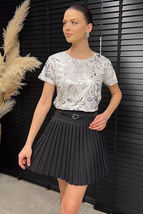 تیشرت سفید زنانه رگولار GÜLSELİ - کد 931500102