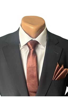 کراوات قهوه ای مردانه پلی استر HARES - کد 931498673