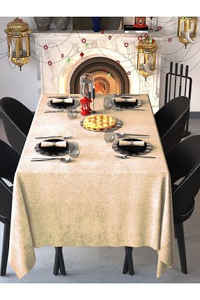 رومیزی بژ پلی استر Demor Home - کد 346684523