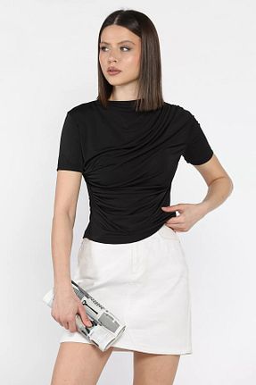 بلوز مشکی زنانه ساده GÜLSELİ - کد 931499968