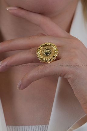 انگشتر جواهر متالیک زنانه زیرکن ROSELİNNA - کد 933384165