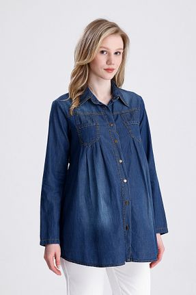 پیراهن بارداری آبی زنانه KATLİN MATERNİTY WEAR - کد 787169987