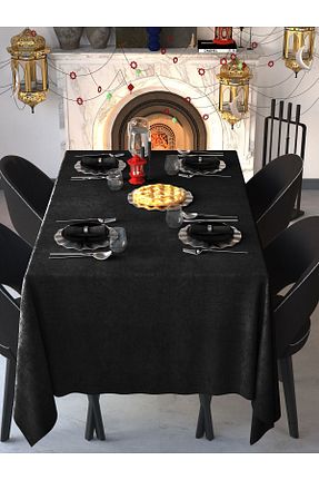 رومیزی مشکی پلی استر Demor Home - کد 346693519