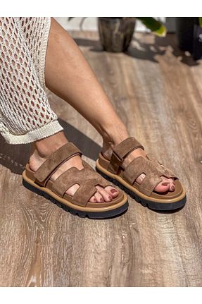دمپائی رنگی زنانه چرم خالص SİBA SHOES - کد 922764806