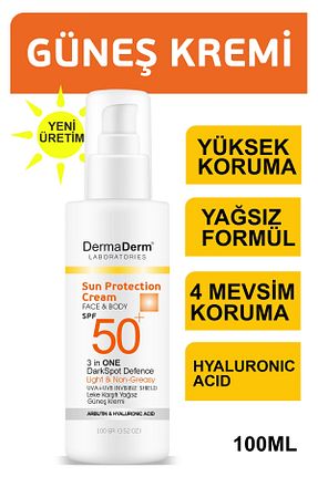 کرم ضد آفتاب صورت SPF 50 + DermaDerm - کد 838632519