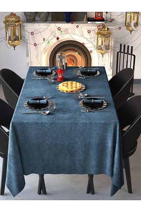 رومیزی آبی پلی استر Demor Home - کد 346691787