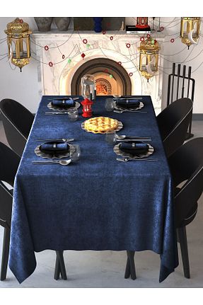 رومیزی آبی پلی استر Demor Home - کد 346684274