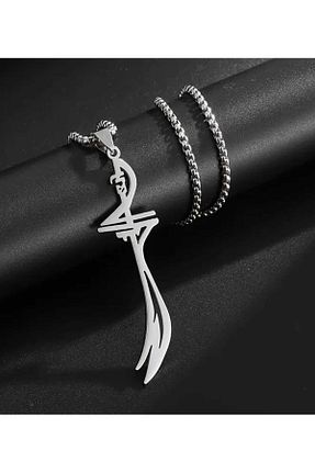 گردنبند جواهر طوسی زنانه استیل ضد زنگ sarıyer silver - کد 931522839