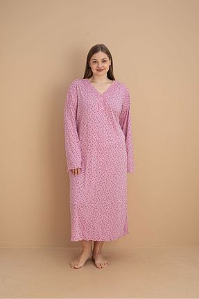 ست لباس راحتی سایز بزرگ صورتی زنانه طرح دار Temporium - کد 931571596