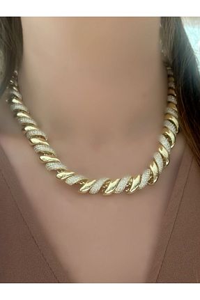 گردنبند استیل ( فولاد ) رنگی روکش طلا MyladyAccessoriess - کد 931567763