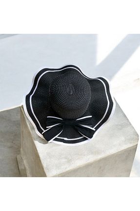 کلاه مشکی زنانه حصیر Allen Accessories - کد 928647376