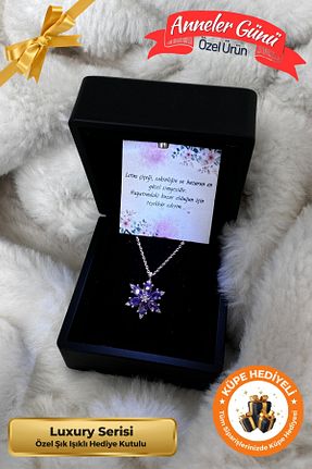 گردنبند نقره بنفش زنانه 925 عیار Lucente Jewellery - کد 855481204