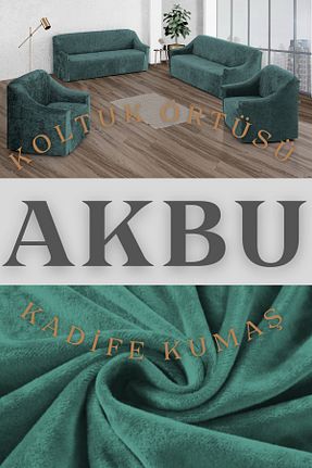 کاور مبل سبز مخمل AKBU - کد 828571819