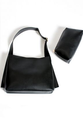 کیف دوشی مشکی زنانه چرم مصنوعی NBİBAGS - کد 807952798
