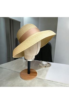 کلاه بژ زنانه حصیر Allen Accessories - کد 928644795