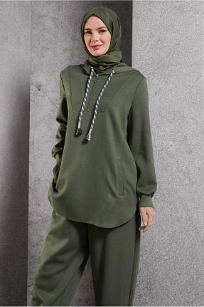 ست گرمکن حجاب خاکی زنانه رگولار Alvina - کد 885639802