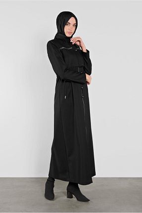 مانتو بلند حجاب مشکی زنانه Alvina - کد 867524403