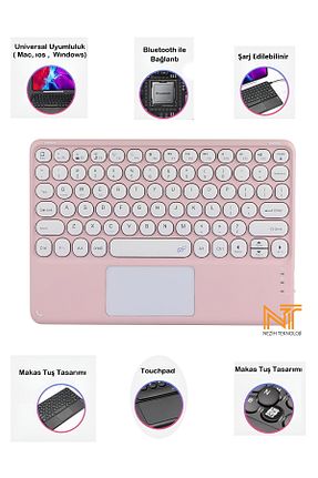 کیف تبلت صورتی Samsung Uyumlu Nezih Case - کد 931645031