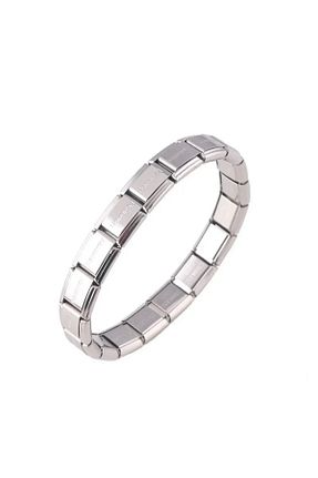 دستبند استیل (فولاد) طوسی استیل ضد زنگ lilith accesuary - کد 931658388