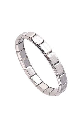 دستبند استیل (فولاد) طوسی استیل ضد زنگ lilith accesuary - کد 931658388