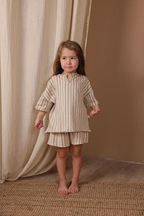 ست بالاتنه و پائین تنه قهوه ای بچه گانه بافت OhlalaKoala - کد 920749965