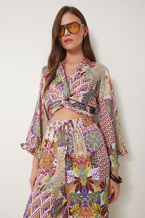 ست بالاتنه و پائین تنه بژ زنانه بافتنی Lovelyİstanbul - کد 931732406