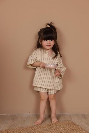 ست بالاتنه و پائین تنه بژ بچه گانه بافت OhlalaKoala - کد 920750266