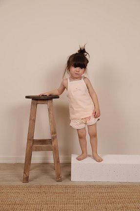 ست بالاتنه و پائین تنه صورتی بچه گانه بافت OhlalaKoala - کد 920580718