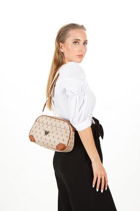 کیف دوشی بژ زنانه چرم مصنوعی Newish - کد 832110007