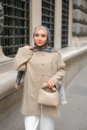 پیراهن حجاب قهوه ای زنانه رگولار LOCCO - کد 931729780