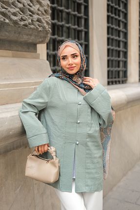 پیراهن حجاب سبز زنانه رگولار LOCCO - کد 931729791