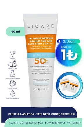 کرم ضد آفتاب صورت SPF 50 + Licape - کد 654398603