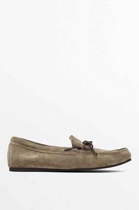 کفش لوفر بژ مردانه چرم خالص Massimo Dutti - کد 931725419