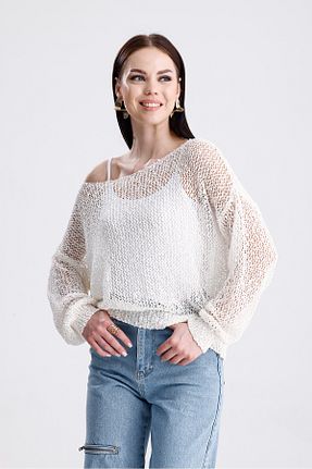 بلوز نباتی زنانه ساده macharel jeans - کد 931738387