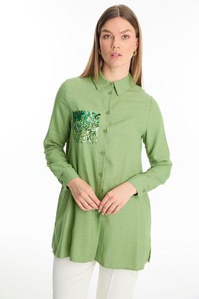 پیراهن حجاب سبز زنانه رگولار Zühre - کد 931745795