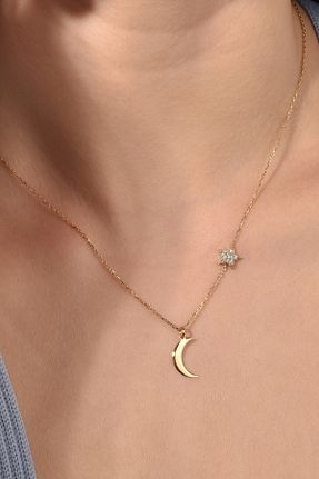 گردنبند نقره طلائی زنانه 925 عیار Nox Jewelry - کد 931505041