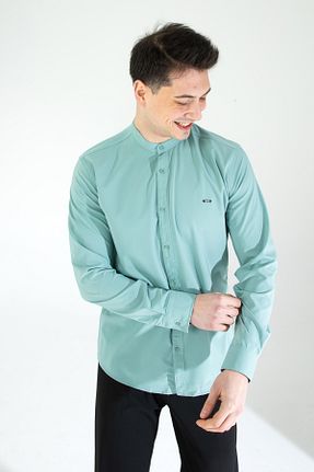 پیراهن فیروزه ای مردانه اسلیم Artı1 - کد 931744224