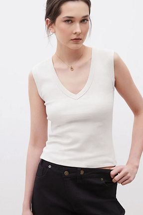 بلوز سفید زنانه ساده VODENS - کد 931230351