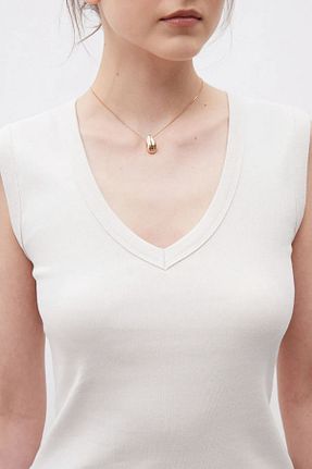 بلوز سفید زنانه ساده VODENS - کد 931230351