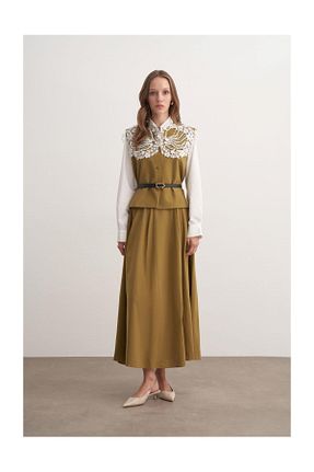 ست بالاتنه و پائین تنه حجاب سبز رگولار FUSHYA - کد 931775775